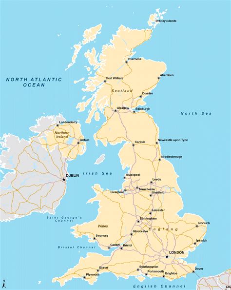 A4 Printable Map Of Uk